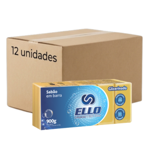 Sabão em Barra Glicerinado Ello 900g - 10 uni.